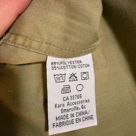 Armando Italian Collection Olive Green Dress Shirt - Size XL - Neck 17.5 - Picture 6 of 6